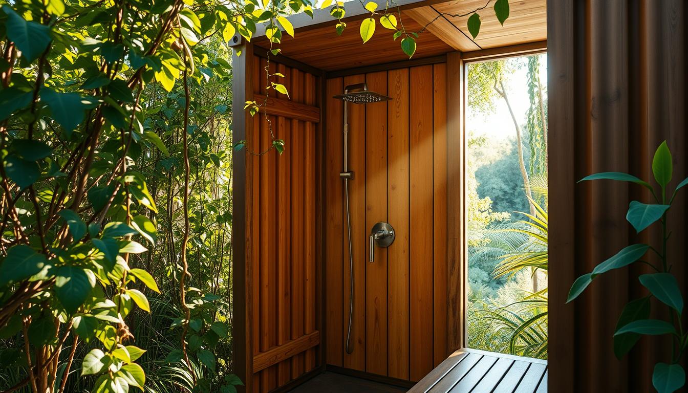 Install an Outdoor Shower for Your Shipping Container Home