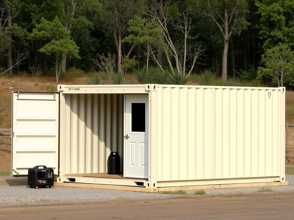Private shipping container gun range on rural property Private shipping container gun range on rural property