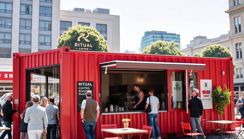 Ritual Coffee Roasters shipping container café in San Francisco