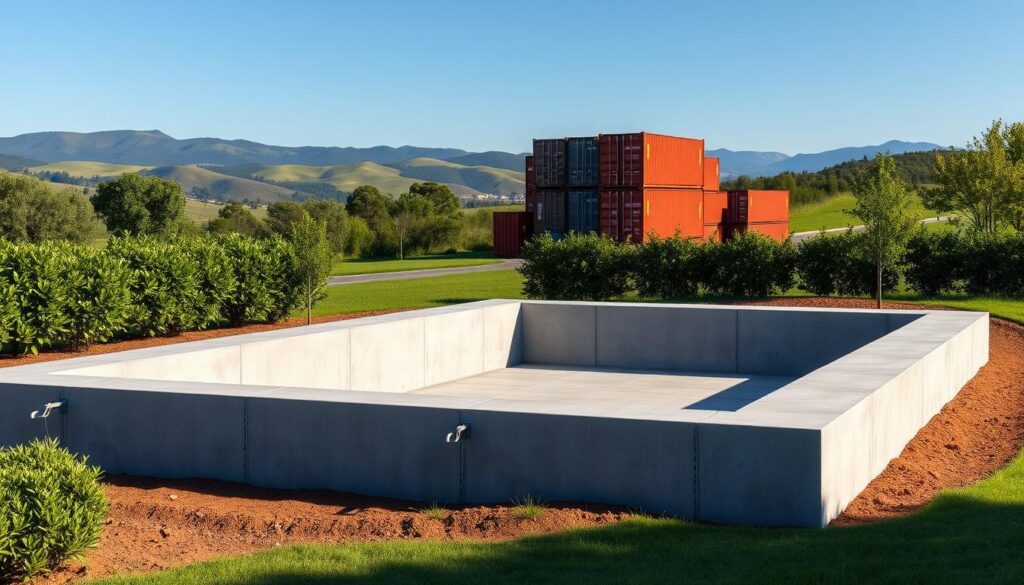 container home foundation