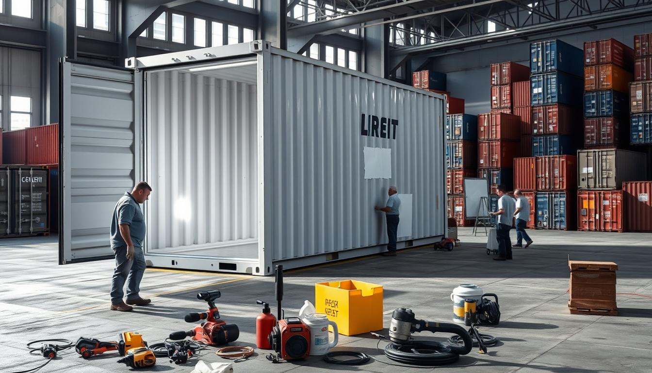 how to prepare a shipping container for painting