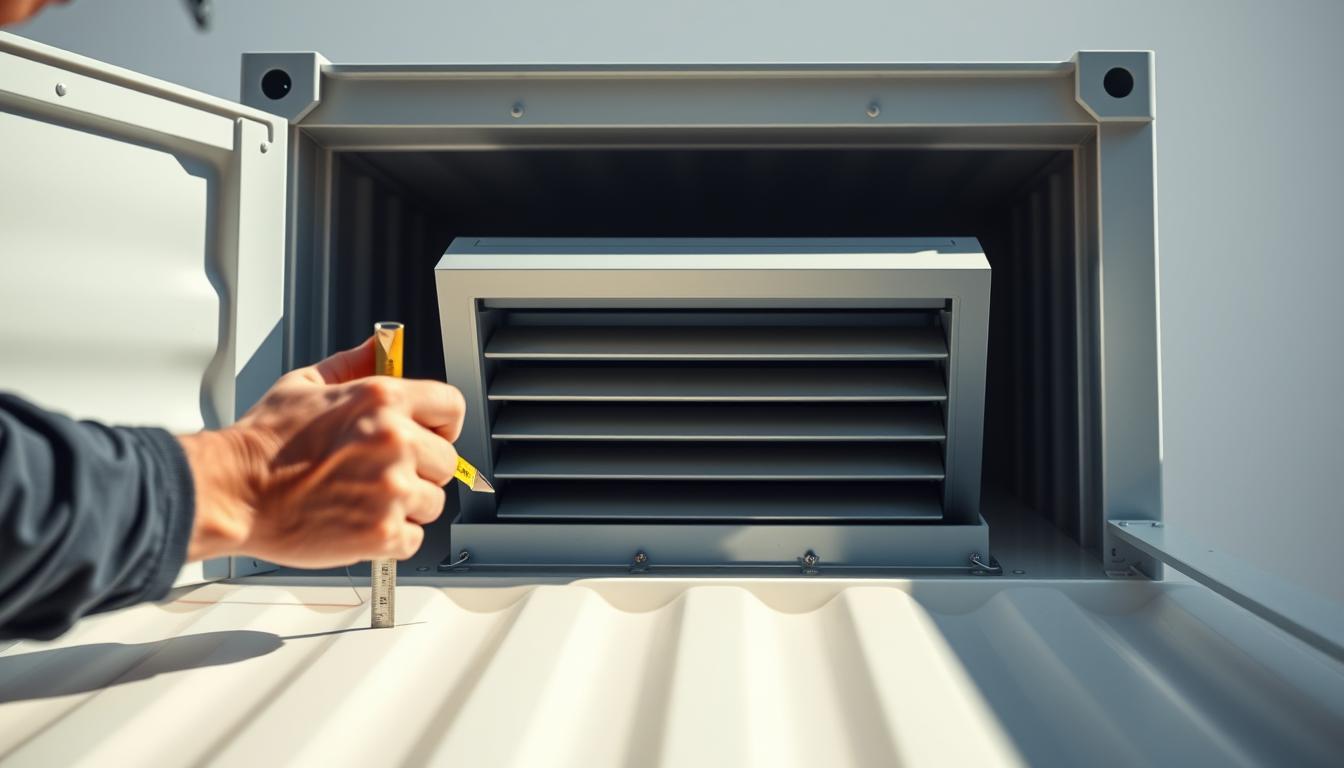 how to put vent in shipping container