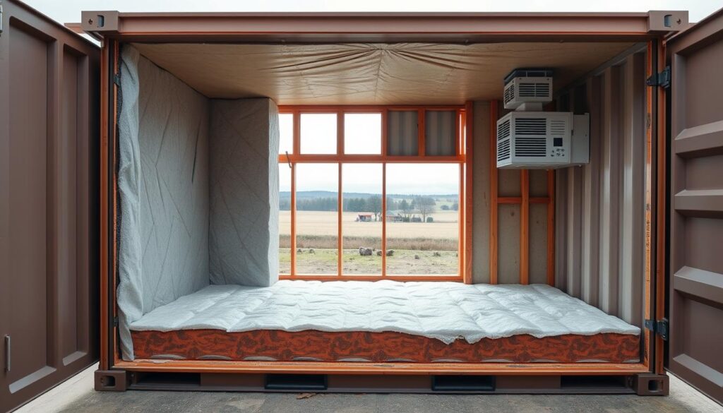 insulation and climate control in container offices
