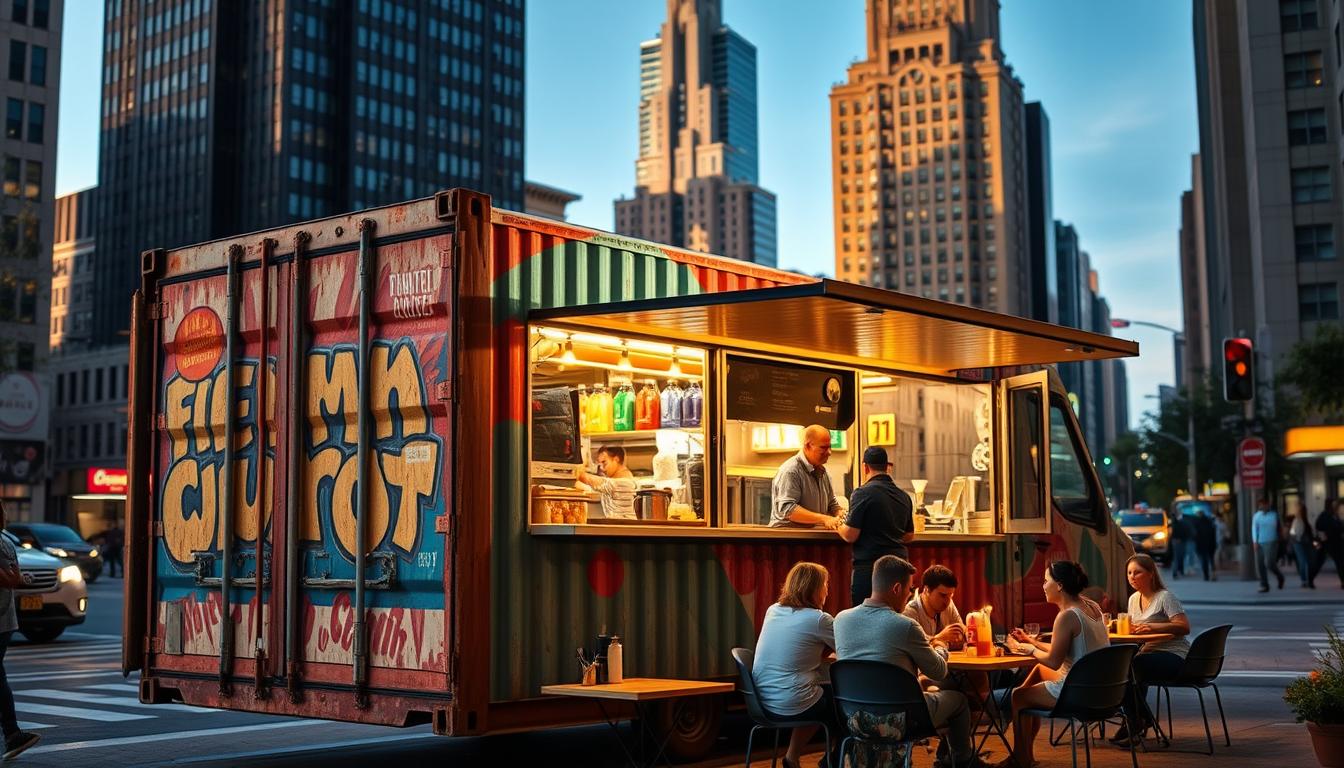 shipping container food truck