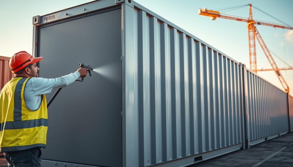 shipping container primer application shipping container primer application