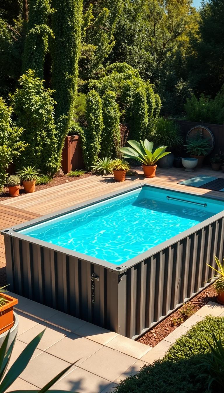 shipping container pool ideas